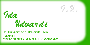 ida udvardi business card